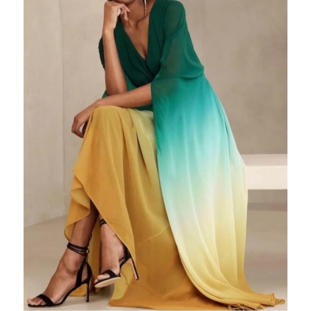 BANANA REPUBLIC ~Zela Chiffon Maxi Dress (NWT) - Picture 4 of 14